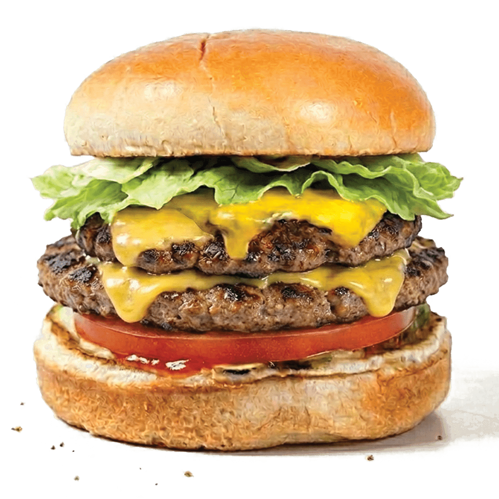 Halal double cheeseburger at Halal Crispy Bites Baltimore