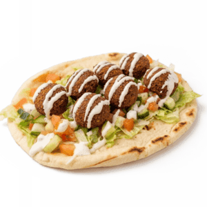 Falafel Gyro Baltimore with crispy falafel and fresh vegetables