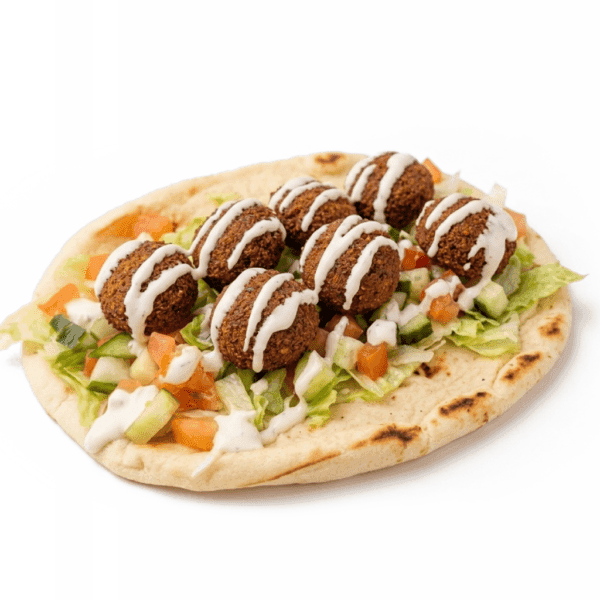 Falafel Gyro Baltimore with crispy falafel and fresh vegetables