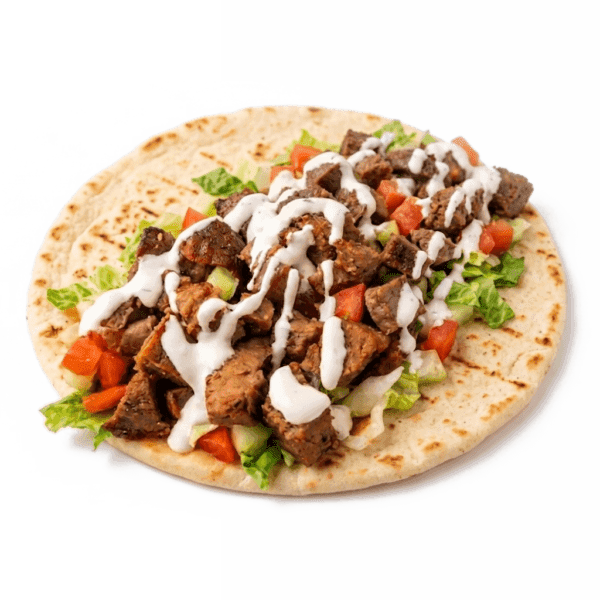 Lamb Gyro Baltimore served in warm pita bread with fresh vegetables