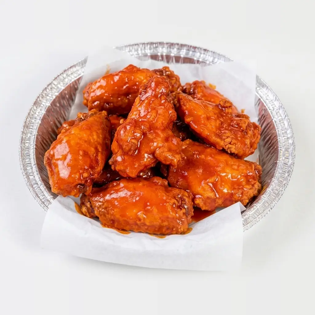 Regular Buffalo Wings served fresh with dipping sauce