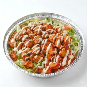 Chicken Salad Platter served fresh at Halal Crispy Bites