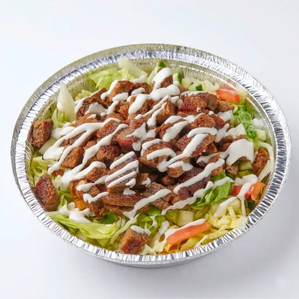 Lamb Salad Platter served fresh at Halal Crispy Bites