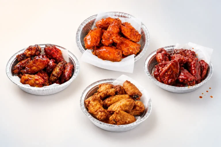 Halal Crispy Bites chicken wings featuring Buffalo, BBQ, Honey BBQ, and classic crispy wings served fresh in Baltimore.
