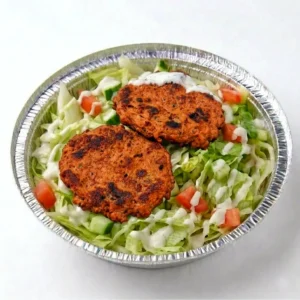 Chapli Kabab Salad Platter served fresh at Halal Crispy Bites