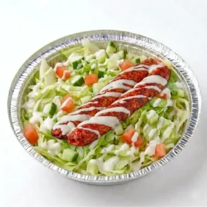 Bold and flavorful Kofta Kabab Salad Platter from Halal Crispy Bites