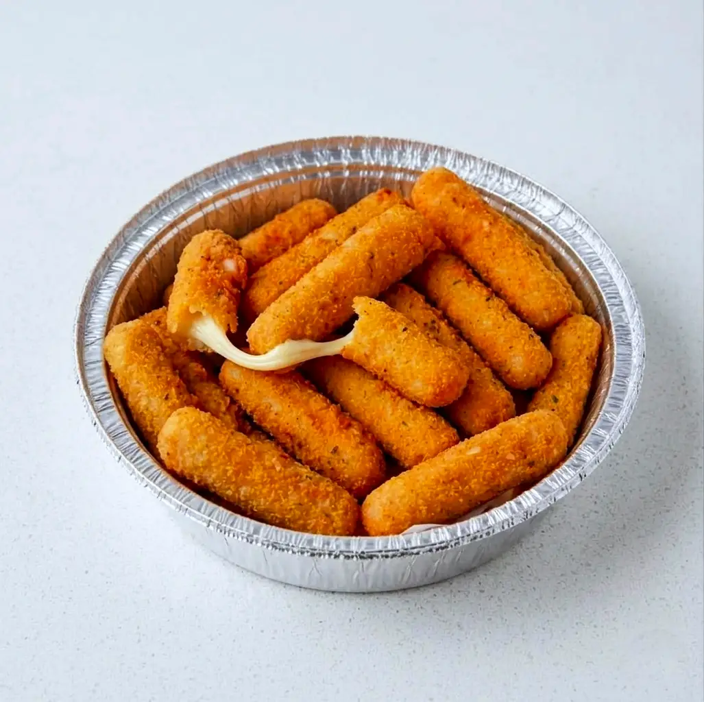 Mozzarella Sticks 6 Pc with crispy golden breading and melted cheese at Halal Crispy Bites Baltimore