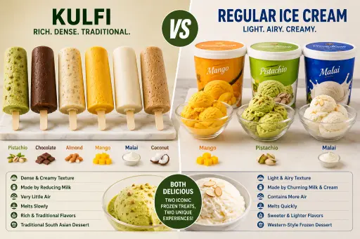 Kulfi vs ice cream